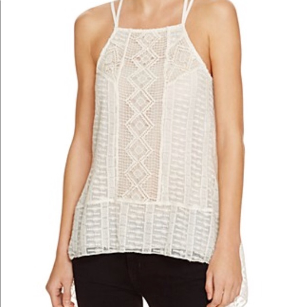 Alice + Olivia lace halter top